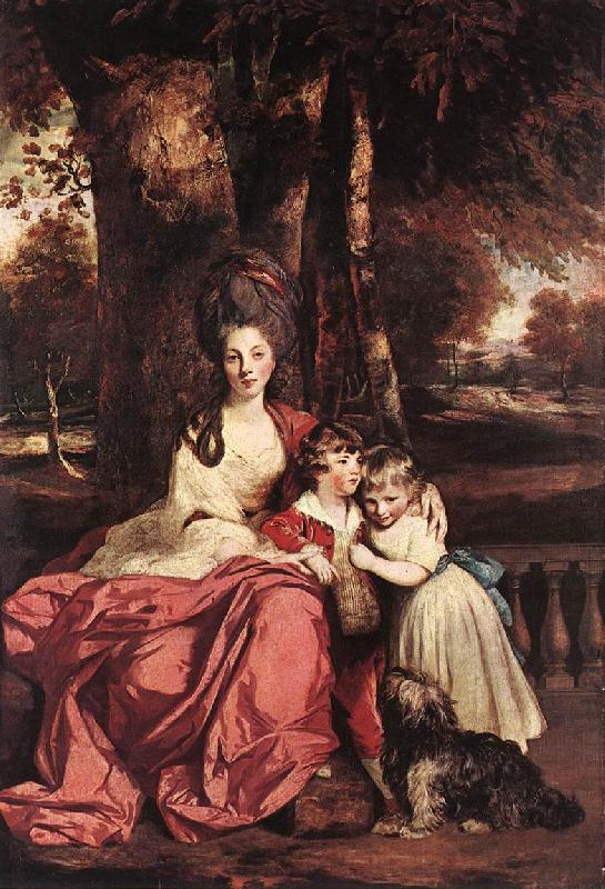REYNOLDS, Sir Joshua Lady Elizabeth Delm and her Children oil painting picture